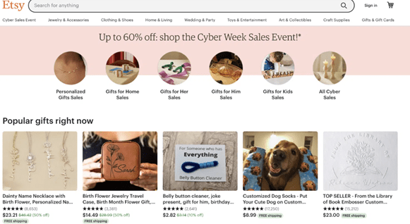 Sell goods on the internet